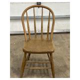 Wooden Spindle Back Chair with Rounded Top