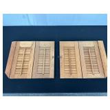 Four Wooden Louvered Shutters