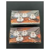 Two Silver Plated Demi Tasse Set For Four