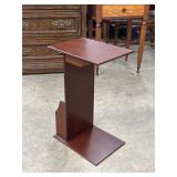 Wooden Side Table With Integrated Magazine Rack