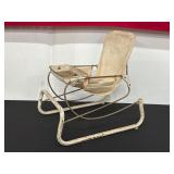 Metal-Framed Rocking Infant Chair With Tray