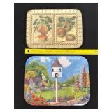 Set of Two Decorative Serving Trays