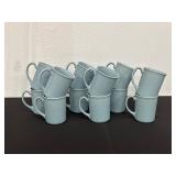 Set of 12 Corning Light Blue Coffee Mugs