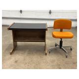 Mid-Century Desk and Adjustable Chair Set