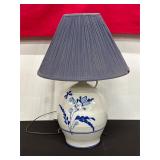 Ceramic Table Lamp With Floral Design
