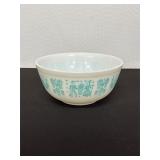 Pyrex Bowl with Blue Folk Art Design