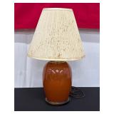 Table Lamp With Ceramic Base and Fabric Shade