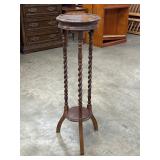 Wooden Plant Stand with Twisted Legs