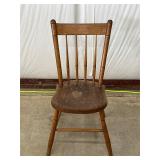 Wooden Spindle Back Chair with Natural Finish