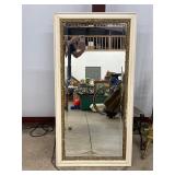 Rectangular Mirror With Ornate Border Frame