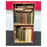 Collection of Books in Wooden Sunkist Crate