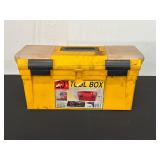 Yellow Plastic Tool Box With Contents