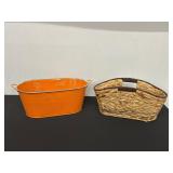 Set of Two Decorative Storage Baskets
