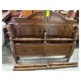 Queen-Sized Wooden Headboard and Footboard