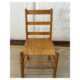 Wooden Chair With Woven Seat