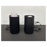 Pair of Black Can Lights with Bulbs