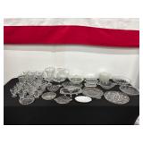 Collection of Clear Glass Tableware