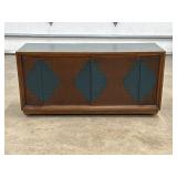 Wooden Cabinet With Decorative Front Panels