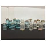Collection of Glass Mason Jars