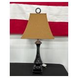 Table Lamp With Brown Shade and Base