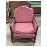 Upholstered Armchair With Wood Frame