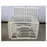 White Plastic Pet Playpen With Gate