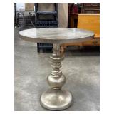 Round Metallic Accent Table