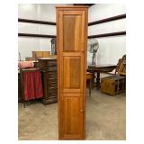 Tall Wooden Cabinet With Shelving