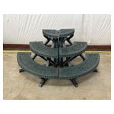 Ornamental Plastic Tiered Bench Set
