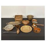 Collection of Brass and Copper Home Decor Items