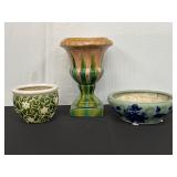Set of Three Decorative Planters
