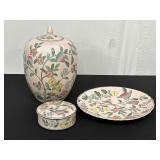 Set of Hand-Painted Ceramic Items