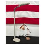 Set of Two Adjustable Desk and Floor Lamps