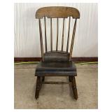 Wooden Rocking Chair with Marked Underside
