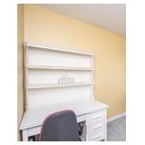 Oak Desk with Laminate Top Drawers/Shelf