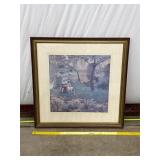 Framed Print With Rustic Outdoor Scene