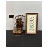 Golf Bag Music Box and Framed Art Set
