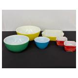 Pyrex Mixing Bowls and Refrigerator Dishes Set
