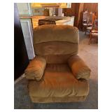 Brown Upholstered Recliner Chair