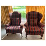 Upholstered Wingback Armchairs