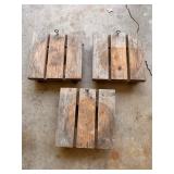 Three Wooden Rolling Platforms