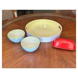 Kitchenware Set Including Tray and Bowls