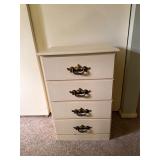 Four-Drawer Beige Wooden Cabinet