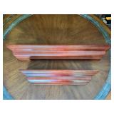 Two Wooden Display Shelves