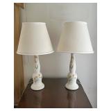 Hand-Painted Table Lamps with Shades