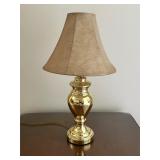 Gold-Toned Table Lamp with Fabric Shade