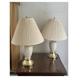 Brass and Ceramic Table Lamps