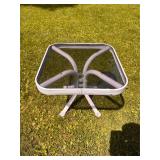 Small Square Glass-Top Outdoor Table