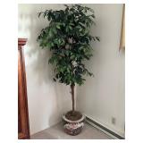 Artificial Tree with Decorative Planter