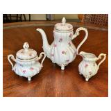 Vintage Porcelain Tea Set with Floral Design